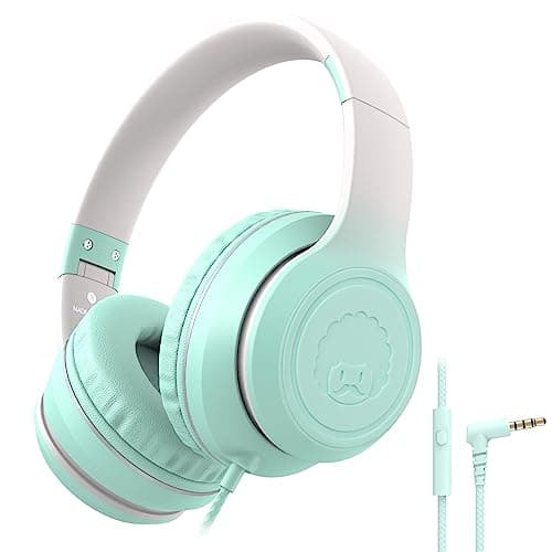 Rockpapa L22 Foldable Wired Headphones for Kids Girls Boys with Microphone