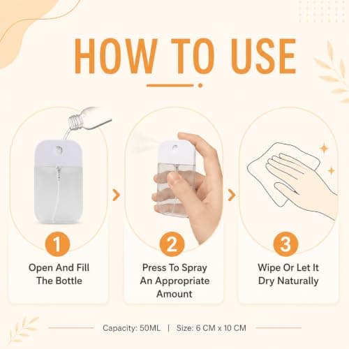 Crownflux 4PCS Clear Spray Bottles, 50ml Portable Card Sprayer Bottles — view 6