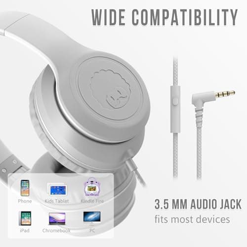 Rockpapa L22 Foldable Wired Headphones for Kids Girls Boys with Microphone — view 5