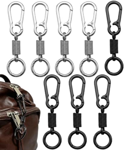 Anti Theft Zipper Clips 8 Pack, Black Zipper Lock for Travel & Backpack