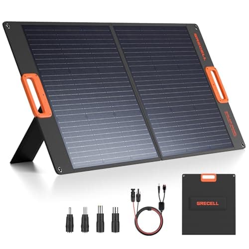 GRECELL 100W Solar Panel for Power Station Generator, Portable Foldable