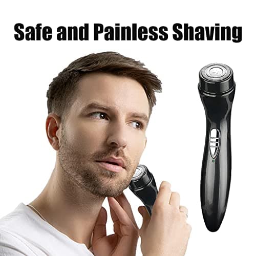 Electric Mini Razor for Men, Pocket Portable Wet Dry Face Shaver,Black — view 5