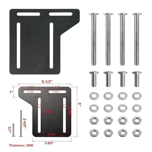 Headboard Bed Brackets, Furniture Frame Adapter, Metal Mount Kit, Heavy Duty Hardware Set, for Wall Sleep Cave Footboard Install Upgrade Base Conversion Secure Support Travel Home Dorm 600g — view 2