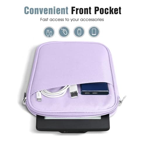 TiMOVO 6-7 Inch eReader Sleeve, Purple Lavender — view 6