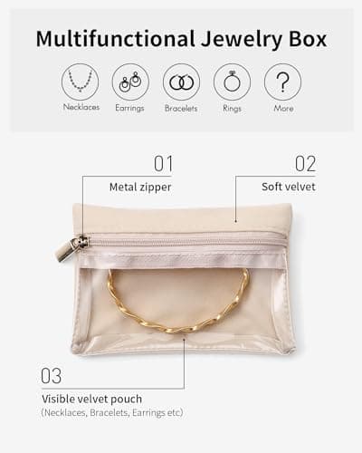 VLANDO 20 Pack Velvet Jewellery Pouches, Clear Travel Organiser for Women — view 3
