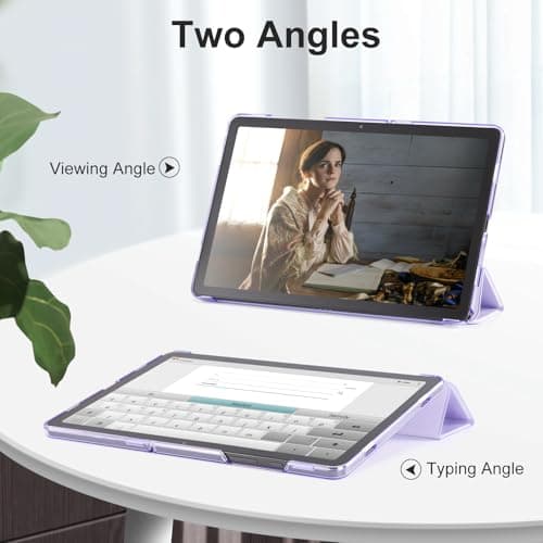 CoBak for Samsung Galaxy Tab A11+ Plus 11 Inch 2025/A9+ Plus 2023 - PU Leather Smart Cover for Tab A11+, Translucent Hard Shell, Multi-Viewing Angles, Purple — view 3