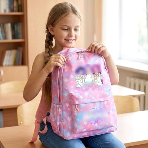 Alaiyaky Colorful 3Pcs School Bags Set (Pink) — view 4