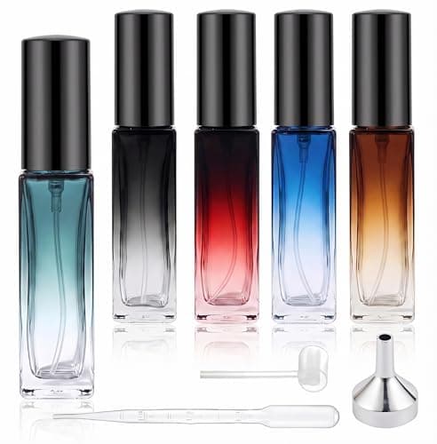 Aieino 5PCS 8ml Travel Perfume Atomiser Refillable Glass Perfume Bottle