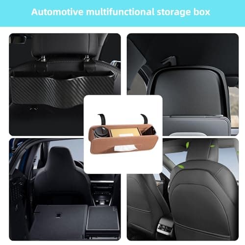 Vehicle Headrest Storage Large Capacity Seatback Tissue Case — view 4