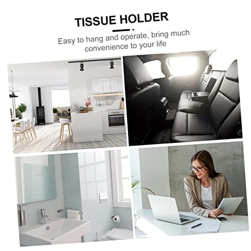 Cabilock Car Tissue Bag Wall Hanging Tissue Holder Gray Canvas Backseat Organizer for Cars and Travel — view 5