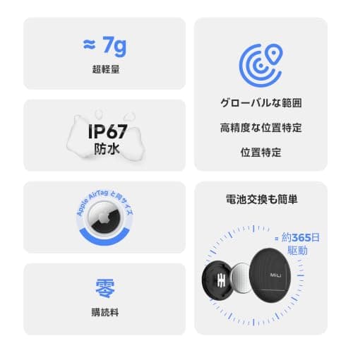 MiLi LiTag Duo Tracker Tag with Keychain for iOS & Android (1 Pack) — view 6