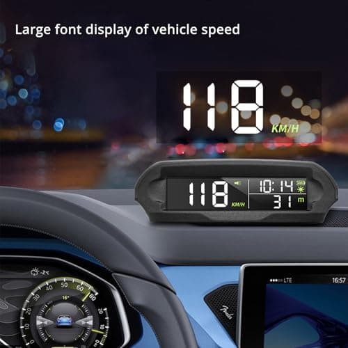 Beimus Car Head Up Display Solar Powered 1000mAh Battery Ideal for Daily Commute and Long Distance Travel Improves Road Night Driving Display — view 4