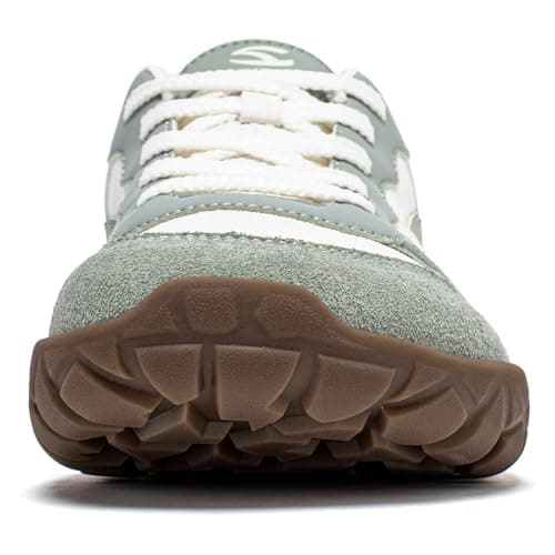 HOBIBEAR Women's Men's Trail Running Barefoot Shoes | Wide Toe Box Minimalist Sneakers Beige Green — view 5