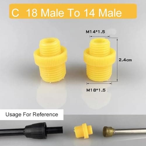 Helilyco for Heavy Duty TPE Sprayer Conversion Connector Electric Agricultural Equipment Multi-Size Adapter 10 Pack — view 6