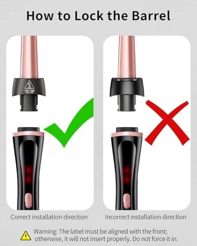 5 in 1 Curling Iron, Curling Wand Set with Hair Crimper Waver and 4 Interchangeable Ceramic Barrels (0.35"-1.25''), Fast Heating Dual Voltage Hair Curler Gifts for Women All Hair Types and Travel Use — view 6
