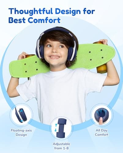 EarFun K2 Kids Headphones Wireless with Mic 45H Playtime, Volume Limit — view 2