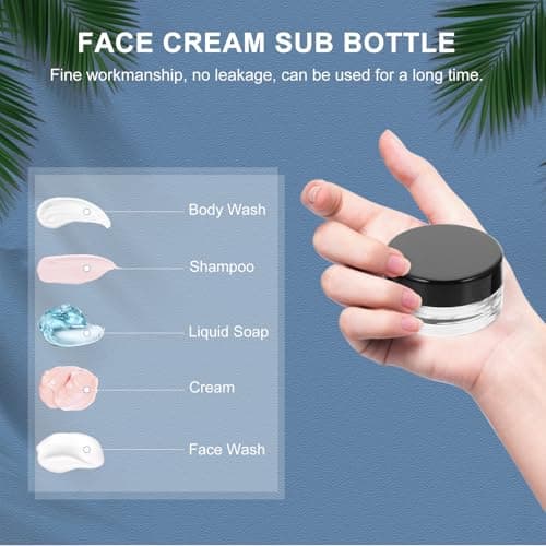 50pcs Black 3g Refillable Ps Cream Jar for Cosmetics Travel Storage — view 4