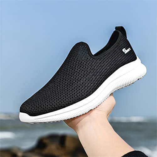 cfpqv Slip On Trainers Men's Trainers Orthopaedic Shoes Lightweight Breathable Sports Shoes Road Running Shoes Comfortable Running Shoes Leisure Shoes Walking Shoes Outdoor Fitness Slip On Shoes, A02 — view 6
