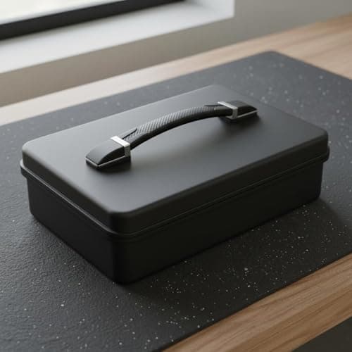 Perfeclan Retractable Handle Suitcase Portable Heavy Duty Zinc Alloy Build Suitable for Wooden Crates ES Luggage Replacement Travel Use, Gun Black 260MM — view 4