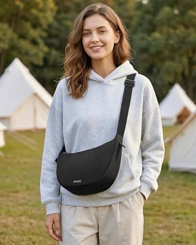 Crossbody Bag for Women Anti-theft Crescent Shoulder Bag Purse Hobo Bag — view 2