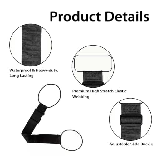 2 PCS Luggage Connector Straps for Suitcases, Adjustable Elastic Luggage Straps for Suitcases to Connect 2 Suitcases, Portable Travel Suitcase Strap Accessory (Black) — view 4