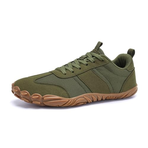 RUFONE Barefoot Hiking Shoes for Women and Men – Minimalist Trail & Walking Sneakers, Spacious Toe Box, Non-Slip, Green, 7.5 Women/5.5 Men — view 3