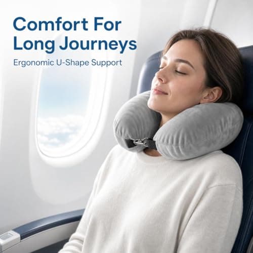 Kaaeiccr Stuffable Neck Pillow for Travel Fillable Airplane Pillow — view 4