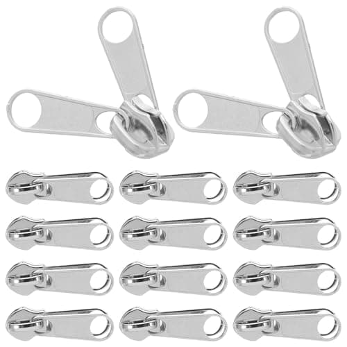 Alasum Zipper Repair Kit 20pcs with Dual-Sided Zinc Alloy Slider and Detachable Puller Featuring Smooth Glide Technology Universal for Jackets and Nylon Bags for Outdoor Gear Repair