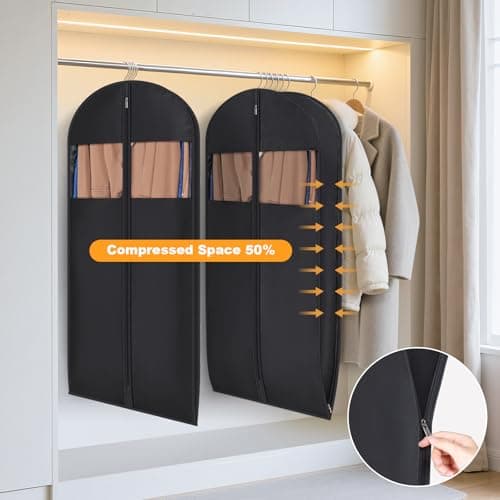 Syeeiex Space Saving Garment Bags with Self Comression Zipper, 2 Pack — view 4