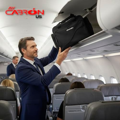 Ay Cabron™ Professional-Grade Pilot Flight Deck Trolley Bag – MADE BY PILOTS FOR PILOTS – Lightweight & Water-Resistant | Airbus & Boeing Compatible., Black, L, With Trolley — view 5