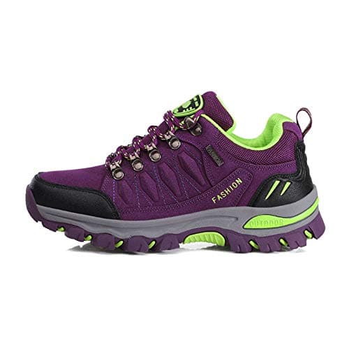 Waterproof Womens Walking Shoes Anti Slip Lightweight Outdoor Sports Trainers Breathable Comfort Travel Climbing Trekking Sneakers Purple — view 6