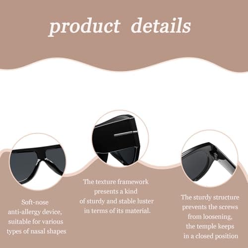 Rndqw 2Pcs Sunglasses Womens, Retro Style Oversized Sunglasses Women, Fashion-Conscious Womens Sun Glasses, for Daily Driving, UV Protection, Travel Vacations and Outdoor Activities — view 3