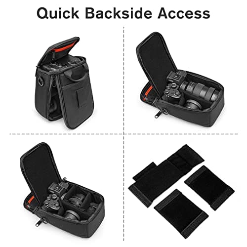 S-ZONE Camera Sling Bag Waterproof DSLR/SLR Compact Camera Insert Pouch Cube Case Lens for Nikon, Sony, Canon, Panasonic, Olympus — view 5