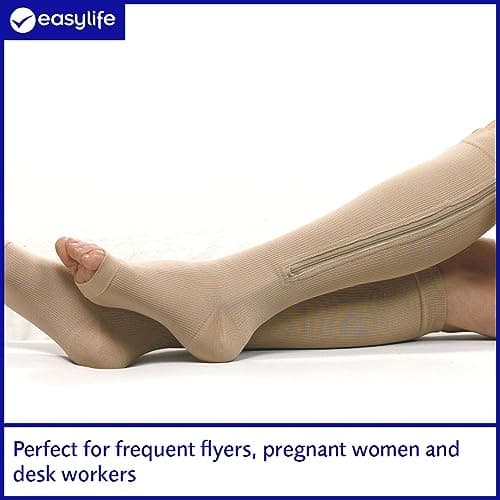 Easylife Vital Socks, Zip Up Compression Stockings for DVT with Full Length Zip Closure, Flight Socks - Fully Guaranteed — view 3