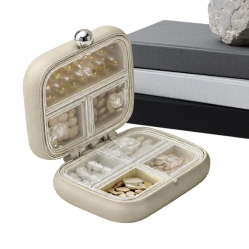 Portable Pill Organizer 7 Compartments Storage Organizer Container with