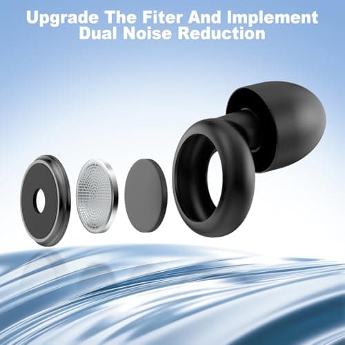 Ear Plugs for Sleep - 46dB Highest Noise Cancelling Earplugs, Flexible Silicone Reusable Ear Plug for Noise Reduction with Case & 8 Eartips, for Protection Sleep, Noise Sensitivity, Study & Work — view 3