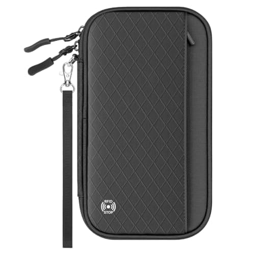 Looxmeer Family Passport Holder, RFID Blocking Waterproof Travel Wallet
