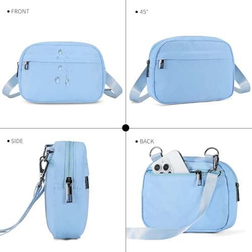 MAXTOP Small Crossbody Bags for Women Men Cell Phone Belt Bag Purse Fanny Pack with Adjustable Strap Blue Sling Bag for Traveling Casual Festival Gifts — view 4