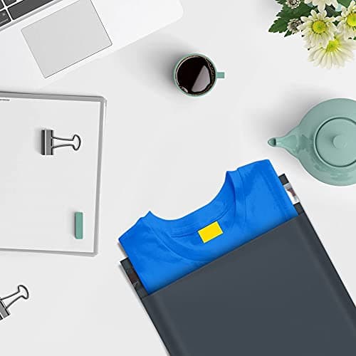 100x Grey Mailing Bags - Mixed Sizes, 100% Recyclable Parcel Bags, Self-Seal Postage Bags for Clothes - Strong & Sealable Plastic Envelopes, Ideal for Large to Small Postal Packing Shipping Posting — view 5