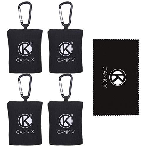Camkix Cleaning Cloth with Open Bottom Pouch and Carabiner - 4 Pack - Pull Out Microfiber Cloth (7.9" x 7.9") - For Delicate Surfaces and Sensitive Optics - Glasses, Camera Lenses, Gadget Screens — view 6