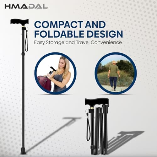 Walking Stick Adjustable Height Mobility Aids Folding Walking Canes — view 6