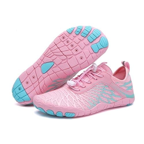 Hike Barefoot Shoes Womens Mens Walking Running Gym Trainers Wide Fit Non-Slip Lightweight Outdoor Swim Surf Water Shoes Pink