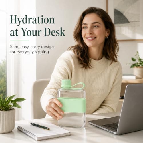 Trevixor 2 PCS 500ml Water Bottle Set, Travel Water Bottle and Cleaning Brush with Carry Loop for Handbag, Office and Daily Use — view 3