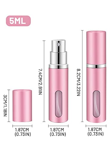 BELEVO Travel Perfume Atomiser - 3 Pcs Refillable Perfume Bottle, 5 Ml Mini Spray Bottle Suitable For Men And Women Travel Essentials — view 2