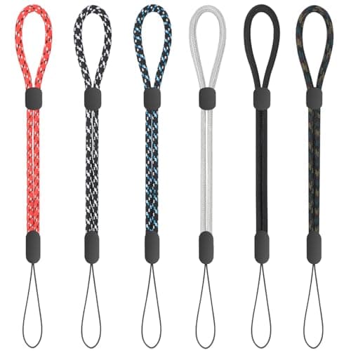 FgofhFu 6PCS Adjustable Wrist Strap Hand Lanyard with Movable Button for Cellphone,Phone,Camera,GoPro, PSP, Flashlight,Keys, Keychains, USB Flash Drives and More Device, Multi-Color