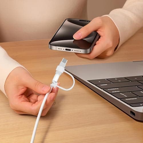 Cable Adapter Holder - Charging Keeper Tool, Silicone Sleeve Case, Anti-Lost Cover Set, 4 Pieces Cable Converter Travel Car Backpack Pocket Keychain | Protective Microo USB Type C Lightningg Tether — view 2