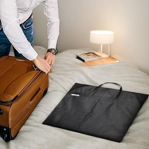 1 Pack Suit Bag for Men, Suit Cover Travel Carrier Bag with Handles — view 6