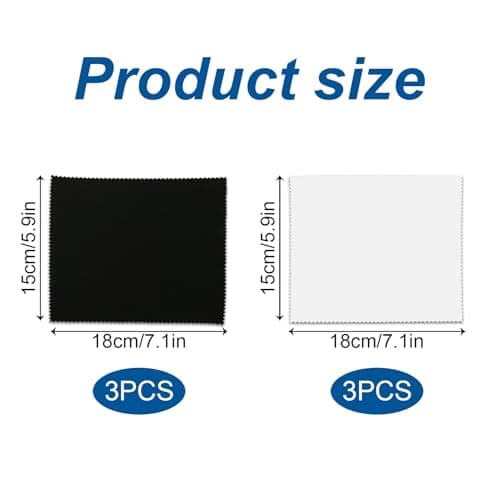 YCSHIPO Microfiber Cleaning Cloths 6 Pack - 6x7 Inch Lint-Free Cloth for Eyeglasses, Camera, Phone & Tablet - 3 Dark Grey & 3 White,Individually Wrapped, Scratch-Free, Streak-Free — view 2