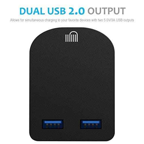 Foldable Charger 3A / 15W USB-A Ports Compact Travel Charger Compatible For iiPhone Samsung Tab HTC Windows Phone Tablet Nokia Motorola Sony Kindle One Plus etc (Black) — view 2