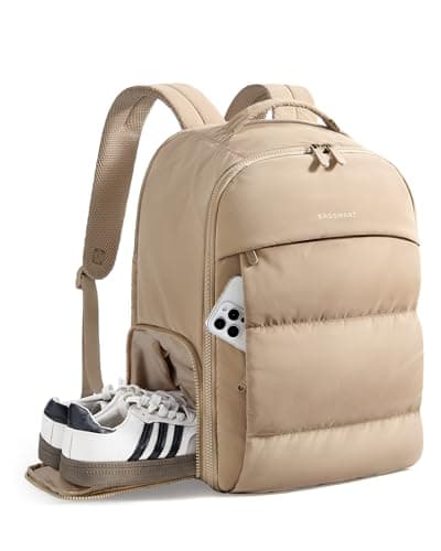 bagsmart Womens Travel Laptop Backpack, Gym Backpack with Shoe Compartment